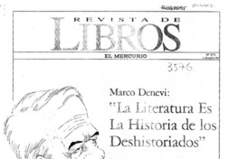La literatura es la historia de los deshistoriados  [artículo] María Teresa Cárdenas.