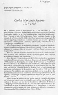 Carlos Munizaga Aguirre  [artículo] Manuel Dannemann.