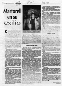 Martorell en su exilio  [artículo] Maritza Campos.