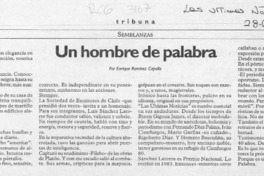 Un hombre de palabra  [artículo] Enrique Ramírez Capello.