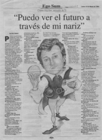 "Puedo ver el futuro a través de mi nariz"  [artículo] Ana María Sanhueza.