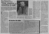 "Chile empieza a convertirse en nada"  [artículo] Luis Alberto Maira.