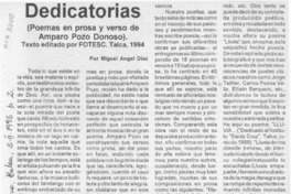 Dedicatorias  [artículo] Miguel Angel Díaz.