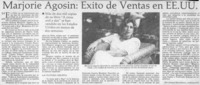 Marjorie Agosin, éxito de ventas en EE. UU.  [artículo] Jéssica Herschman.