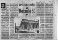 Variaciones sobre "Morandé 80"  [artículo] Luis Sánchez Latorre.