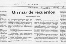 Un mar de recuerdos  [artículo] Enrique Ramírez Capello.