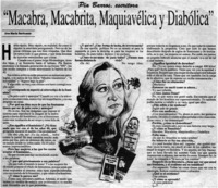 "Macabra, macabrita, maquiavélica y diabólica"