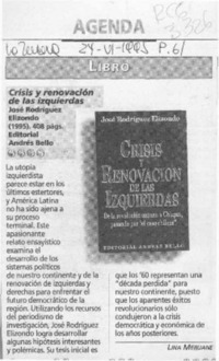 Crisis y renovación de las izquierdas  [artículo] Lina Meruane.