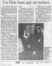 Un Don Juan que no seduce  [artículo].