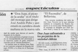 Estrenan versión moderna de "Don Juan Tenorio"  [artículo].