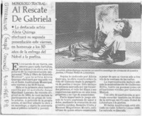 Al rescate de Gabriela  [artículo].
