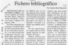 Fichero bibliográfico  [artículo] Carlos René Ibacache.