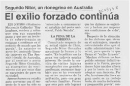 El exilio forzado continúa  [artículo] Bladimiro Matamala Gallardo.