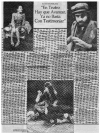 Juan Radrigán, "En el teatro hay que avanzar, ya no basta con testimoniar"