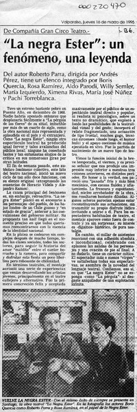 "La Negra Ester", un fenómeno, una leyenda