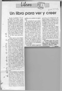 Un Libro para ver y creer  [artículo].