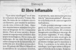 El libro inflamable  [artículo] Jorge Mittelmann.