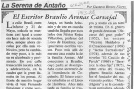 El escritor Braulio Arenas Carvajal  [artículo] Gustavo Rivera Flores.