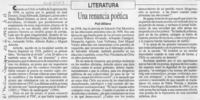 Una renuncia literaria  [artículo] Poli Délano.