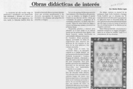Obras didácticas de interés  [artículo] Marino Muñoz Lagos.
