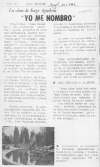 "Yo me nombro"  [artículo] Juan Salgado.