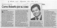 Como Roberto por su casa  [artículo] Rodrigo Zuleta.