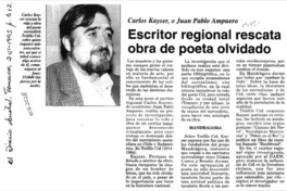 Escritor regional rescata obra de poeta olvidado  [artículo].