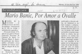 Mario Banic, por amor a Ovalle  [artículo].