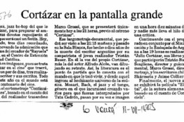 Cortázar en la pantalla grande  [artículo].