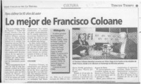 Lo mejor de Francisco Coloane  [artículo].