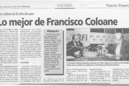 Lo mejor de Francisco Coloane  [artículo].