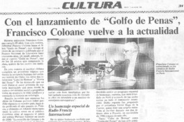 Con el lanzamiento de "Golfo de penas", Francisco Coloane vuelve a la actualidad