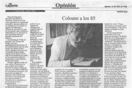Coloane a los 85  [artículo] Martín Ruiz.