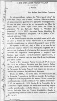 El Dr. Salvador Palma Vicuña  [artículo] Rubén Santibáñez Gamboa.