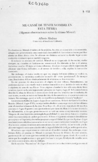 Me cansé de tener nombre en esta tierra