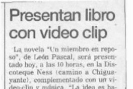 Presentan libro con video clip  [artículo].