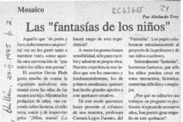 Las "fantasías de los niños"  [artículo] Abelardo Troy.