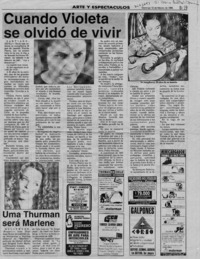 Cuando Violeta se olvidó de vivir  [artículo].