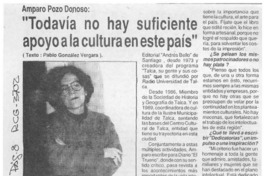 "Todavía no hay suficiente apoyo a la cultura en este país"