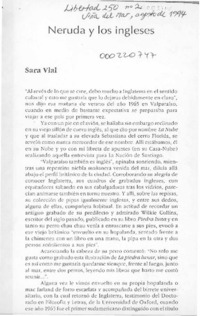 Neruda y los ingleses  [artículo] Sara Vial.