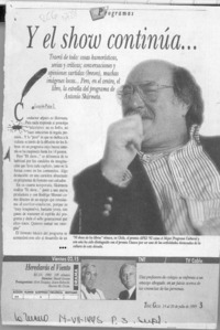 Y el show continúa --  [artículo] Leopoldo Pulgar I.