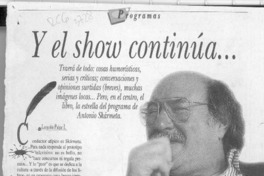 Y el show continúa --  [artículo] Leopoldo Pulgar I.