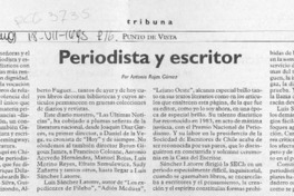 Periodista y escritor  [artículo] Antonio Rojas Gómez.