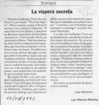 La víspera secreta  [artículo] Jorge Mittelmann.