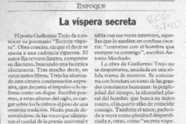 La víspera secreta  [artículo] Jorge Mittelmann.