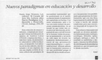 Nuevos paradigmas en educación y desarrollo  [artículo] Gac.