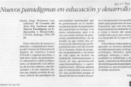 Nuevos paradigmas en educación y desarrollo  [artículo] Gac.