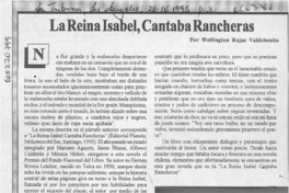La Reina Isabel, cantaba rancheras  [artículo] Wellington Rojas Valdebenito.