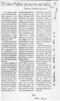 El otro Pablo ya no es un tabú  [artículo] Roberto Bescós C.