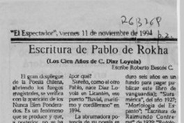 Escritura de Pablo de Rokha